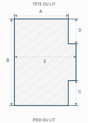 France - Lit Transversal forme C